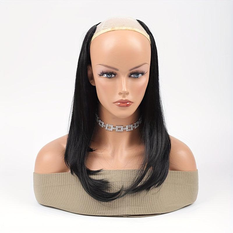 U Shaped Short Straight Hair Pieces Invisible Clip In Hair Pad Hair Extension