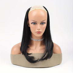 U Shaped Short Straight Hair Pieces Invisible Clip In Hair Pad Hair Extension