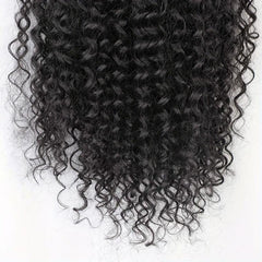 Kinky Curly Human Hair Ponytail Extension 20-32-71-12 cm Natural
