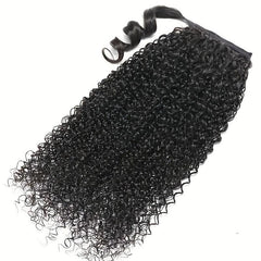Kinky Curly Human Hair Ponytail Extension 20-32-71-12 cm Natural
