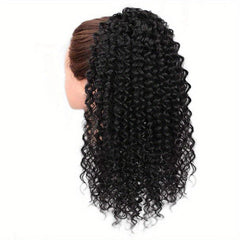 Kinky Curly Human Hair Ponytail Extension 20-32-71-12 cm Natural
