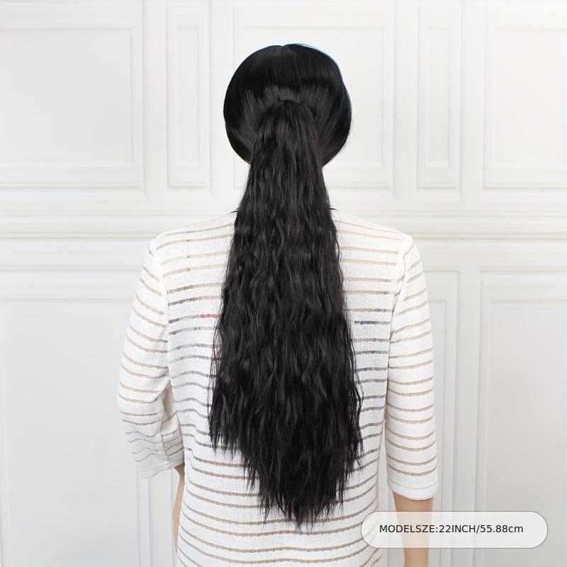 Curly Wave Clip In Claw Ponytail Extension Synthetic Hairpiece