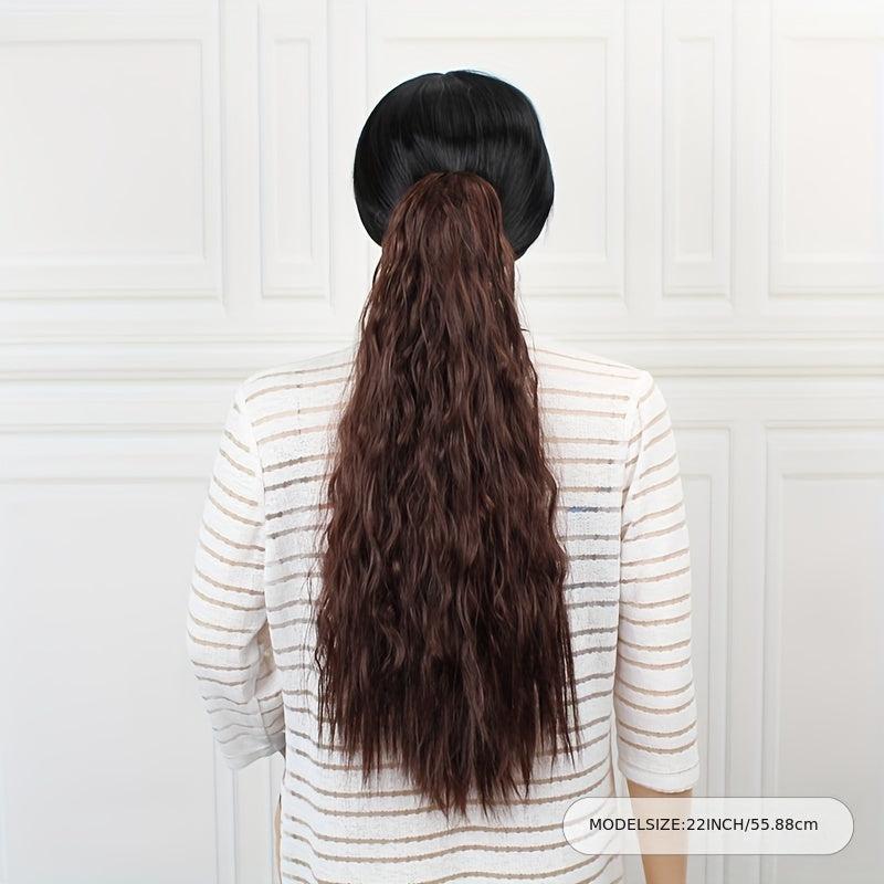 Curly Wave Clip In Claw Ponytail Extension Synthetic Hairpiece