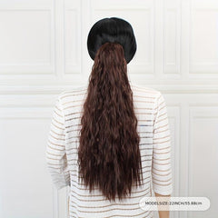 Curly Wave Clip In Claw Ponytail Extension Synthetic Hairpiece