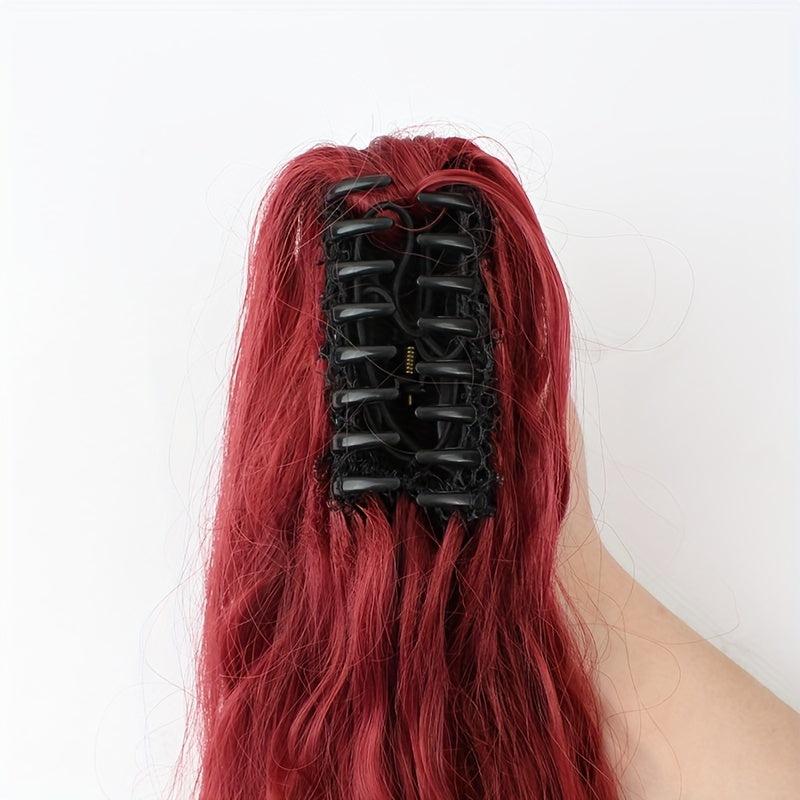 Curly Wave Clip In Claw Ponytail Extension Synthetic Hairpiece