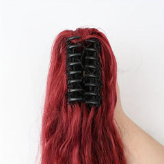 Curly Wave Clip In Claw Ponytail Extension Synthetic Hairpiece