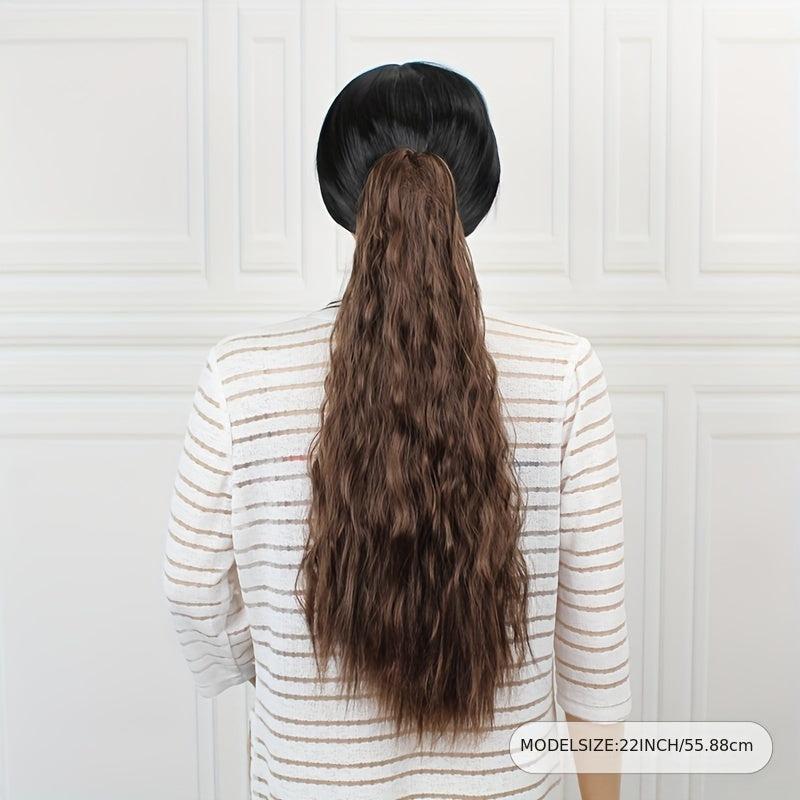 Curly Wave Clip In Claw Ponytail Extension Synthetic Hairpiece