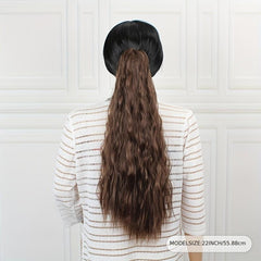 Curly Wave Clip In Claw Ponytail Extension Synthetic Hairpiece