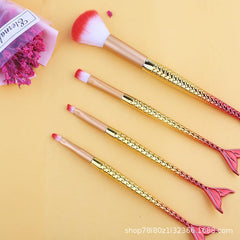 Mermaid Makeup Brushes Set Cosmetic Powder Eye Shadow Foundation Blush Brush