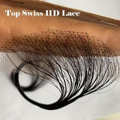 2pcs Human Hair Baby Hair Invisible Hairline Natural Look for Daily Use
