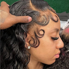 2pcs Human Hair Baby Hair Invisible Hairline Natural Look for Daily Use