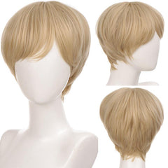 Short Straight Hair Men's Wig Synthetic Wig for Role Play Party