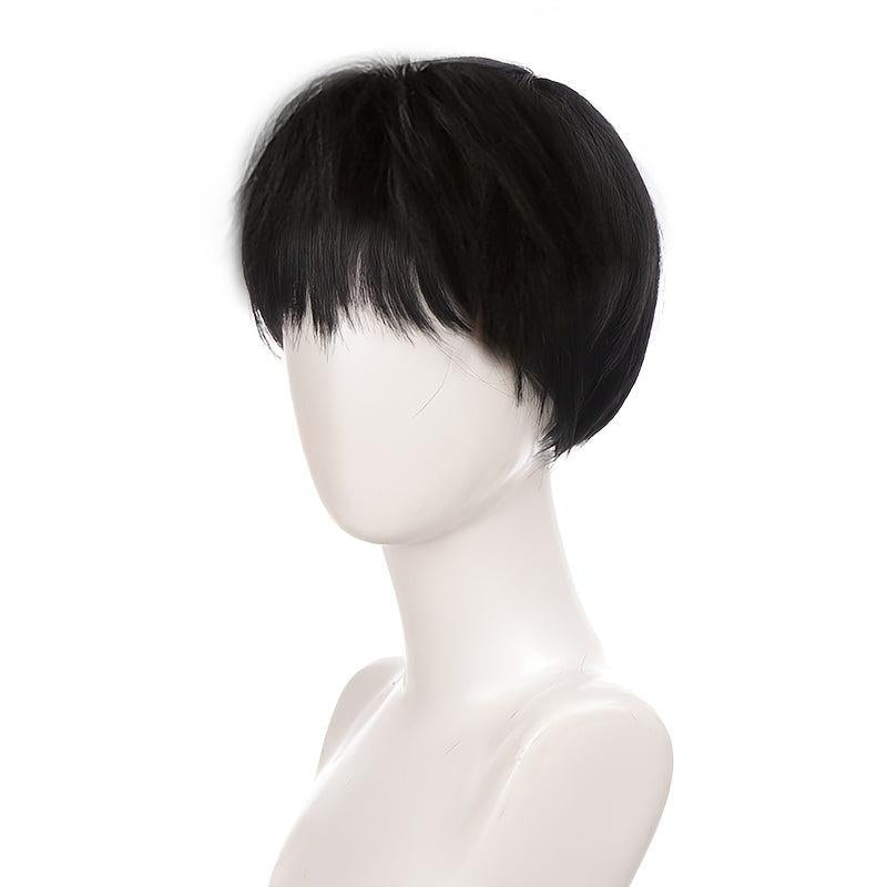 Short Straight Hair Men's Wig Synthetic Wig for Role Play Party