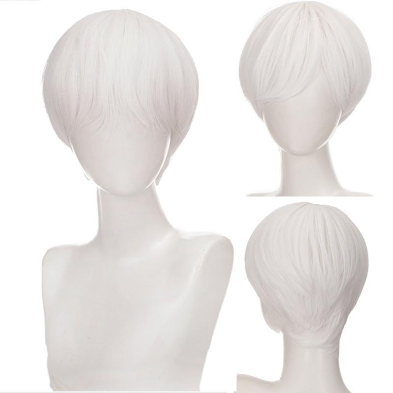 Short Straight Hair Men's Wig Synthetic Wig for Role Play Party