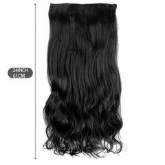Wavy Curly Hair Extension 60-96cm Synthetic Hair Piece