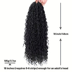 45 Pre-looped River Faux Locs Crochet Hair Extensions