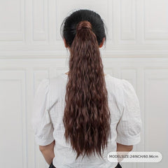 Long Curly Ponytail Extensions Synthetic Clip In Hair Extensions