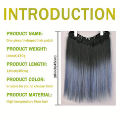 5 Clip In Hair Extensions Synthetic Fiber Hair Blonde Natural Hairstyle