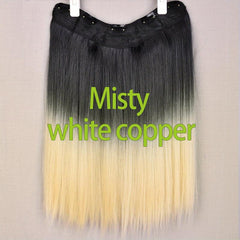 5 Clip In Hair Extensions Synthetic Fiber Hair Blonde Natural Hairstyle