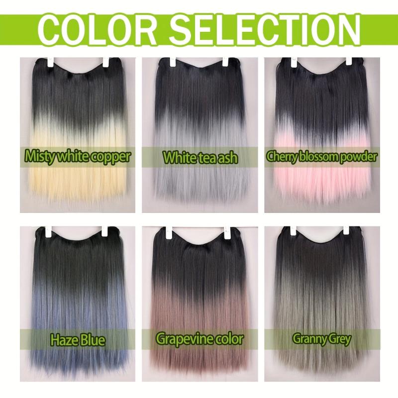5 Clip In Hair Extensions Synthetic Fiber Hair Blonde Natural Hairstyle