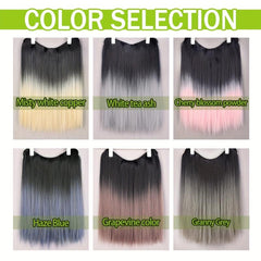 5 Clip In Hair Extensions Synthetic Fiber Hair Blonde Natural Hairstyle