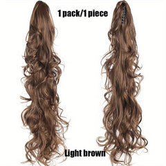 12 cm Long Curly Wavy Ponytail Extensions Claw Clip Synthetic Hair for Women