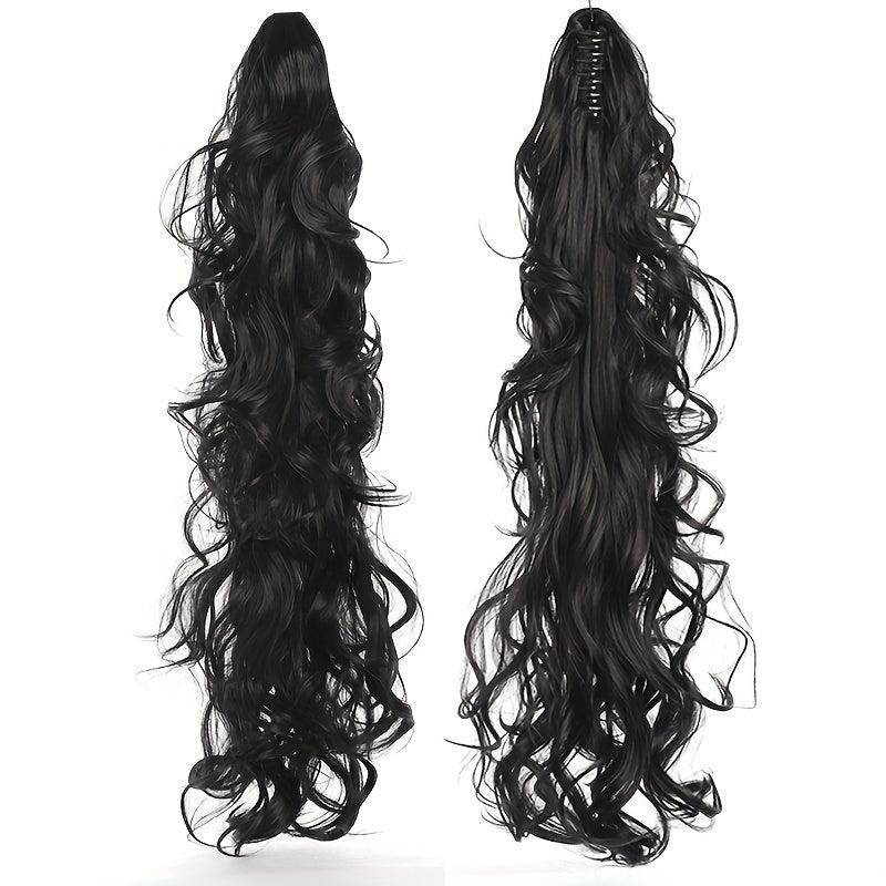 12 cm Long Curly Wavy Ponytail Extensions Claw Clip Synthetic Hair for Women