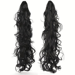 12 cm Long Curly Wavy Ponytail Extensions Claw Clip Synthetic Hair for Women