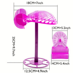 Pink Collapsible Wig Stand Holder