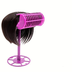 Pink Collapsible Wig Stand Holder