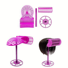 Pink Collapsible Wig Stand Holder