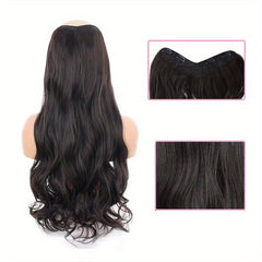 Curly Wavy One Piece Hair Pieces V Shape Big Wave Hair Extensions