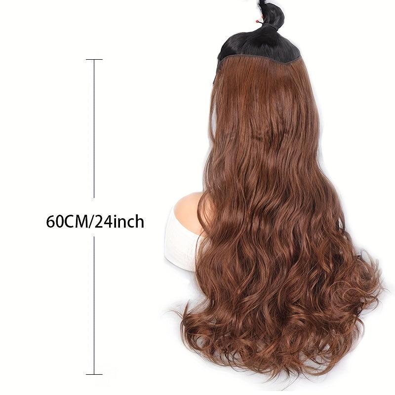 Curly Wavy One Piece Hair Pieces V Shape Big Wave Hair Extensions