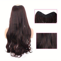 Curly Wavy One Piece Hair Pieces V Shape Big Wave Hair Extensions