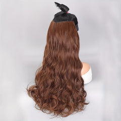 Curly Wavy One Piece Hair Pieces V Shape Big Wave Hair Extensions
