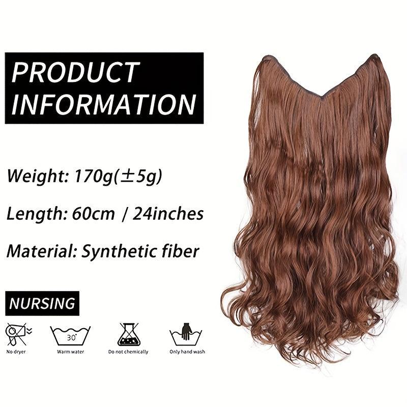 Curly Wavy One Piece Hair Pieces V Shape Big Wave Hair Extensions