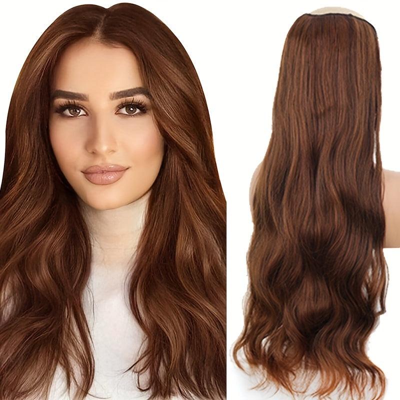 Curly Wavy One Piece Hair Pieces V Shape Big Wave Hair Extensions