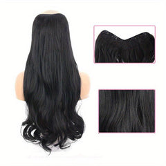Curly Wavy One Piece Hair Pieces V Shape Big Wave Hair Extensions