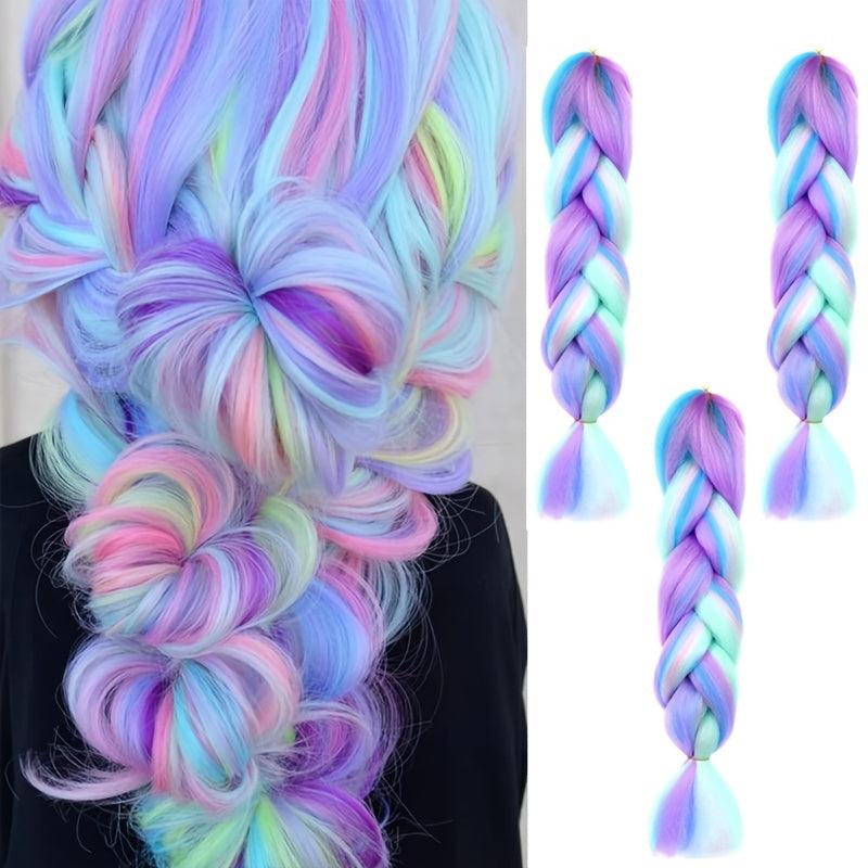 4 Colors Mix Braiding Hair Extensions Jumbo Hair 3pcs Lot 60 96 Cm Synthetic