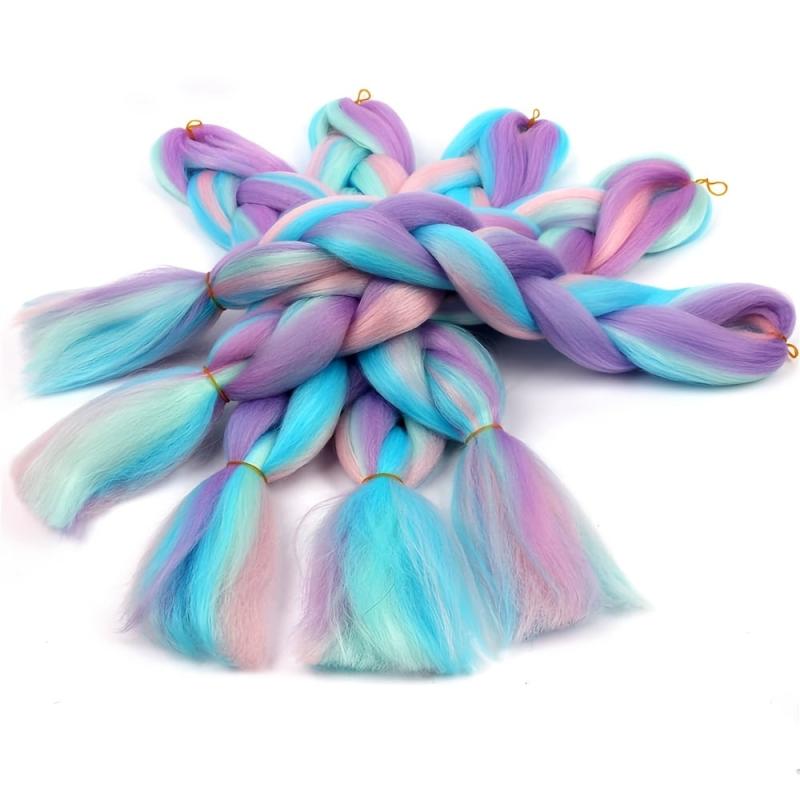 4 Colors Mix Braiding Hair Extensions Jumbo Hair 3pcs Lot 60 96 Cm Synthetic