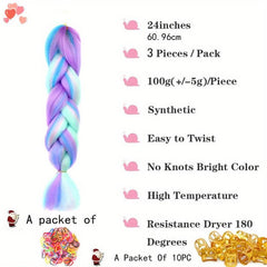 4 Colors Mix Braiding Hair Extensions Jumbo Hair 3pcs Lot 60 96 Cm Synthetic