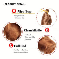 Spiral Curls Crochet Hair Extensions Pre Stretched French Curls Hair Bulk