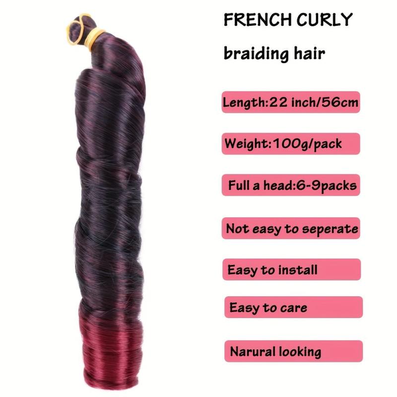 Spiral Curls Crochet Hair Extensions Pre Stretched French Curls Hair Bulk