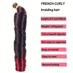 Spiral Curls Crochet Hair Extensions Pre Stretched French Curls Hair Bulk