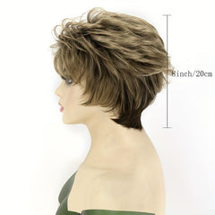 Short Wavy Curly Synthetic Fiber Wigs for Women