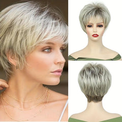 Short Wavy Curly Synthetic Fiber Wigs for Women