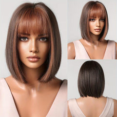 Short Straight Wigs With Bangs for Daily Party or Cosplay Use WL1031