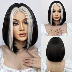 Short Straight Wigs With Bangs for Daily Party or Cosplay Use WL1031