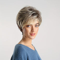 Short Layered Pixie Cut Wig 20-32cm Straight Hair Synthetic Hair Replacement