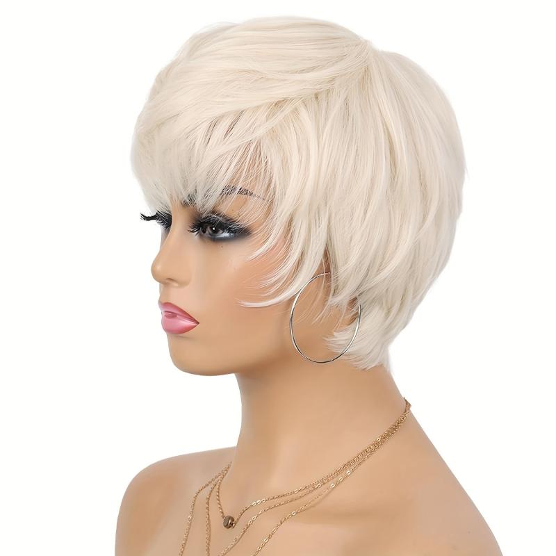 24 Cm Short Pixie Cut Wigs For Women Glueless Wear And Go Wigs